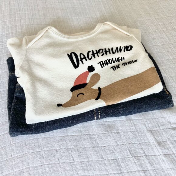 Baby 0-3M Winter/Holiday/Christmas Outfit - Gender Neutral - Carter's/PLBaby - Picture 5 of 9